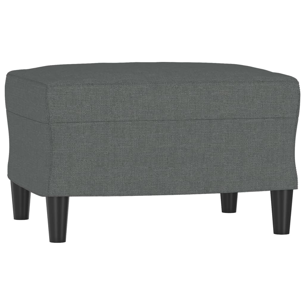 Trosjed s tabureom tamnosivi 180 cm od tkanine