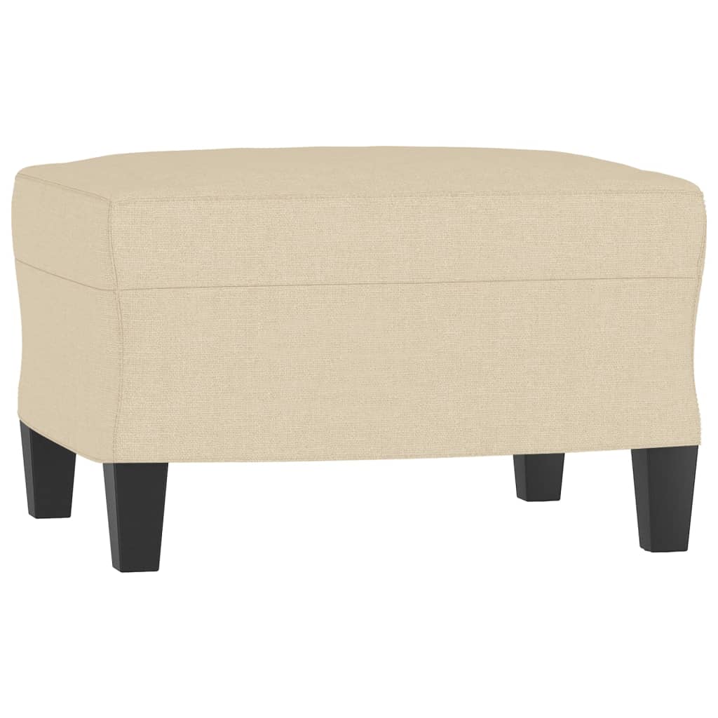 Fotelja s tabureom krem 60 cm od tkanine