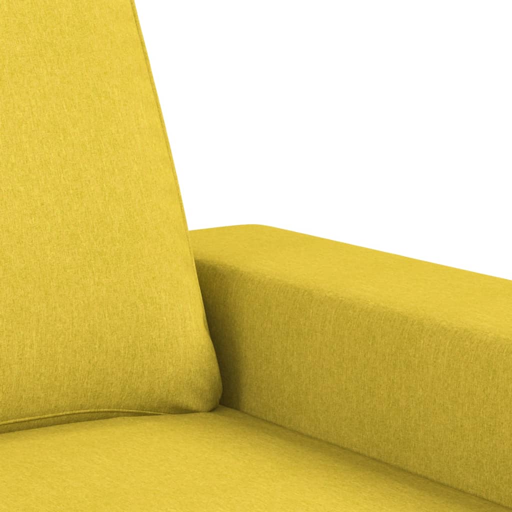 Fotelja s tabureom svjetložuta 60 cm od tkanine