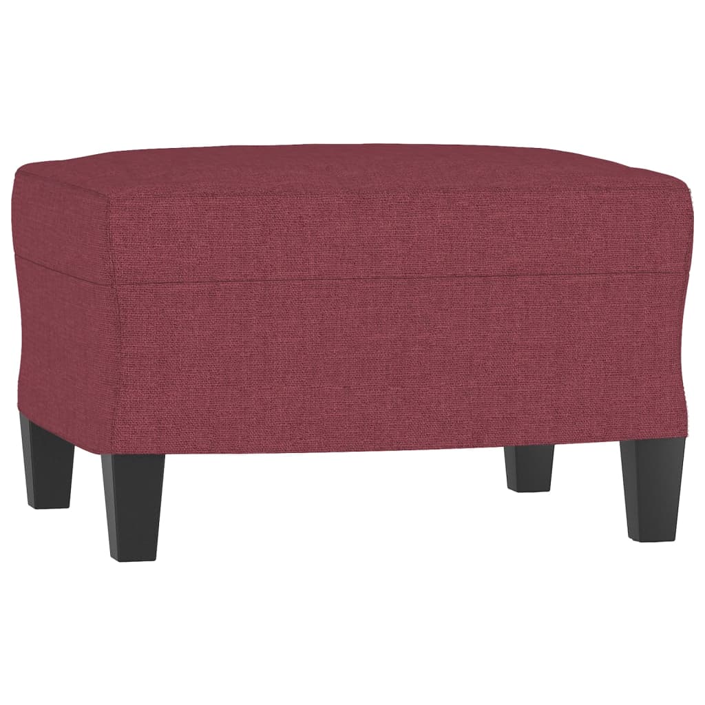 Fotelja s tabureom crvena boja vina 60 cm od tkanine
