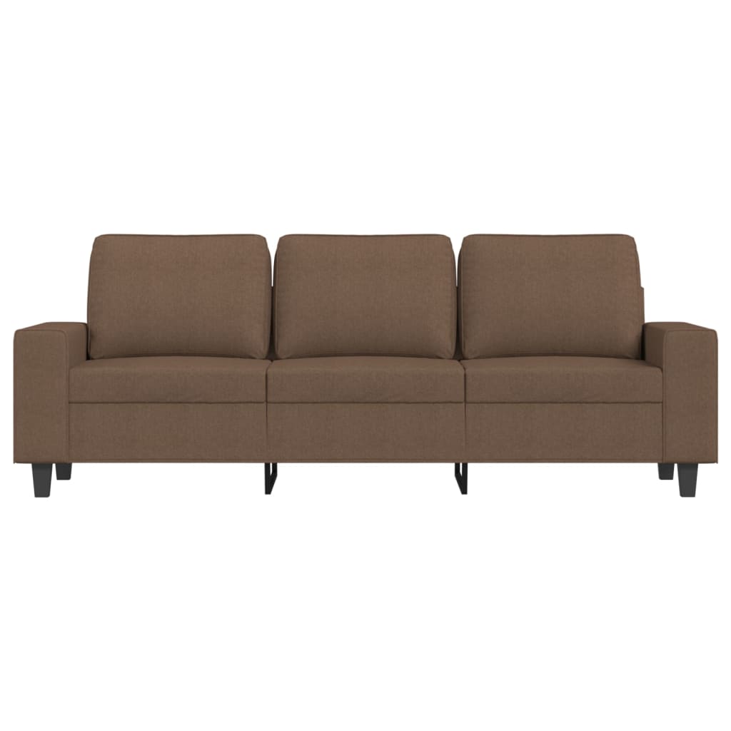 Trosjed s tabureom smeđi 180 cm od tkanine