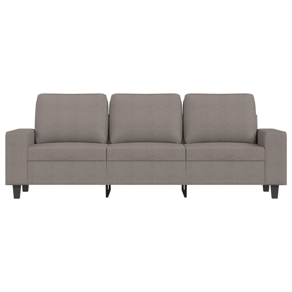 Trosjed s tabureom smeđesivi 180 cm od tkanine