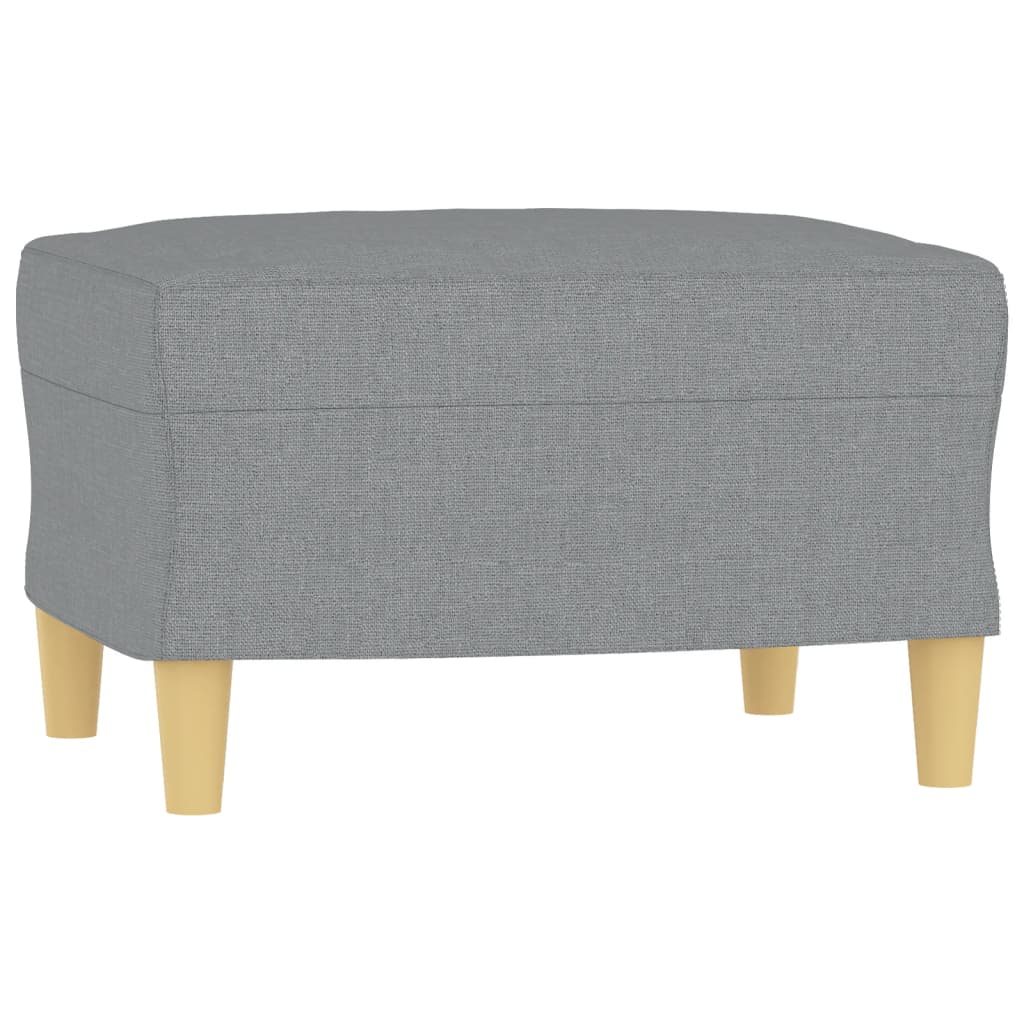 Trosjed s tabureom svjetlosivi 180 cm od tkanine