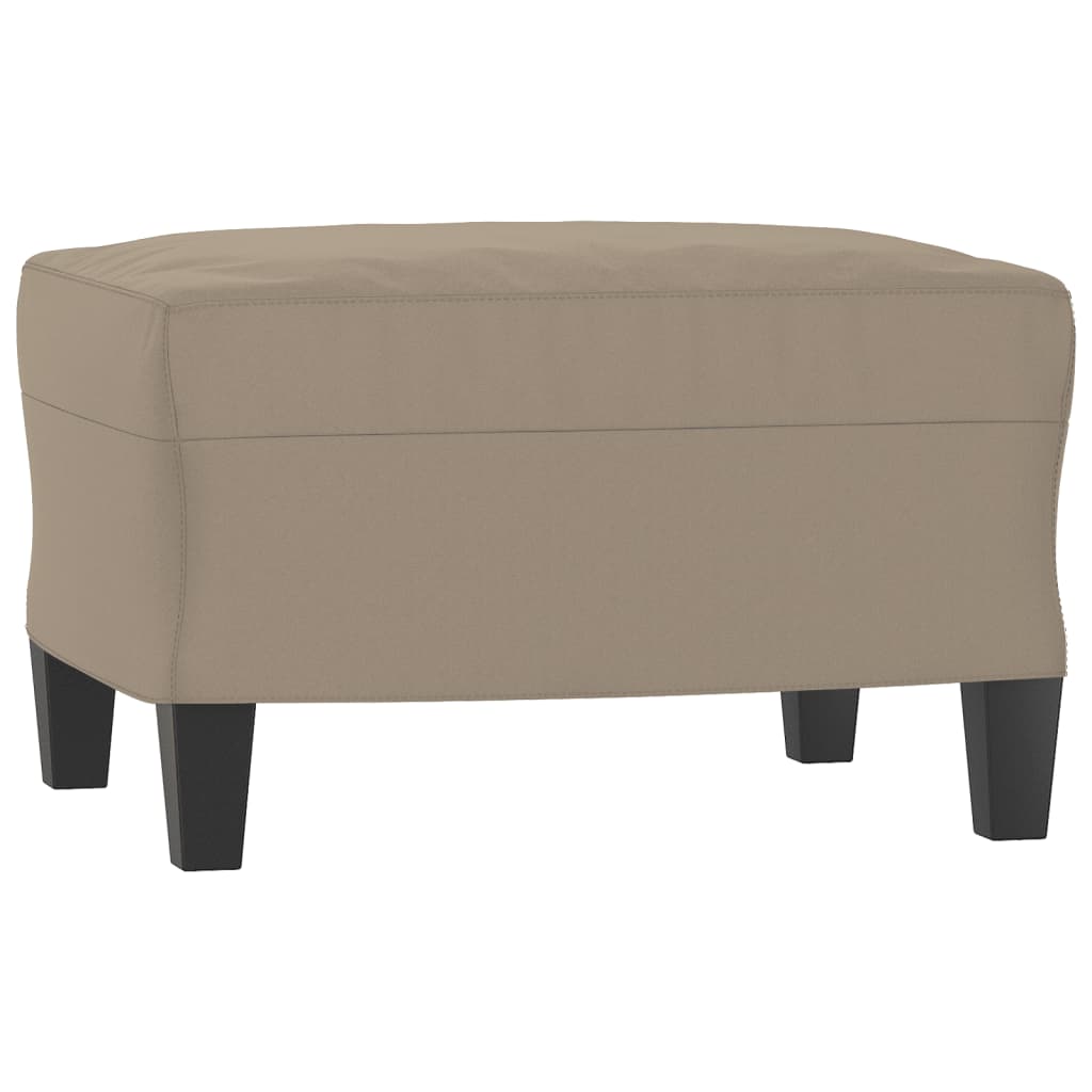 Fotelja s tabureom od mikrovlakna 60 cm smeđesiva