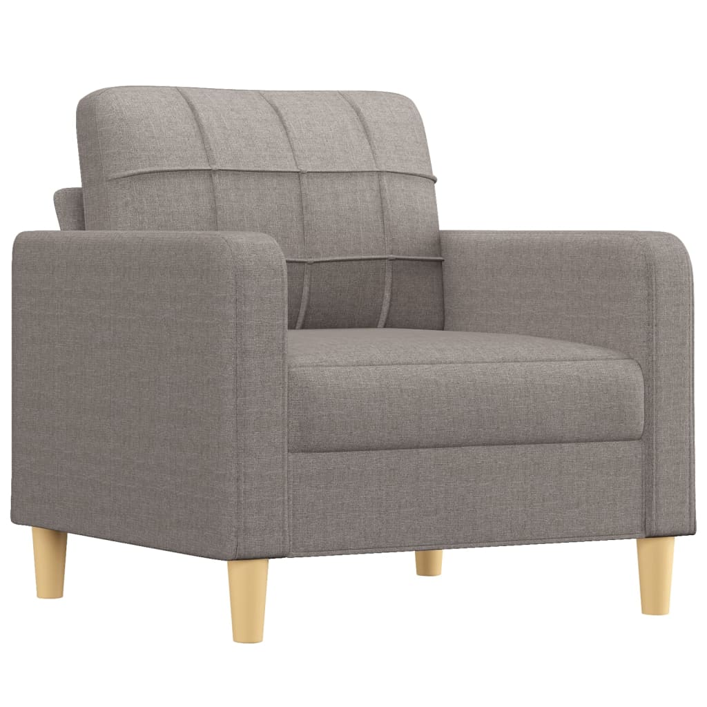 3-dijelni set sofa s jastucima smeđesivi od tkanine