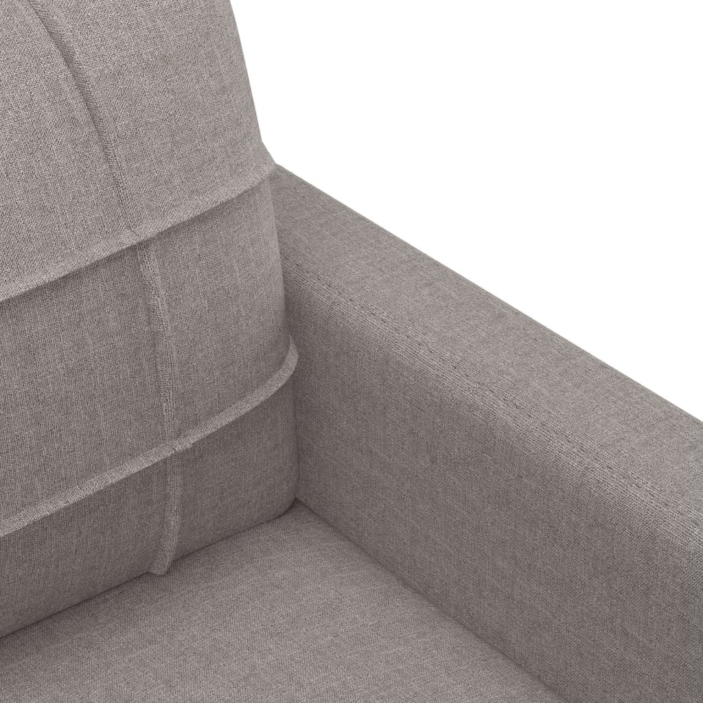 3-dijelni set sofa s jastucima smeđesivi od tkanine