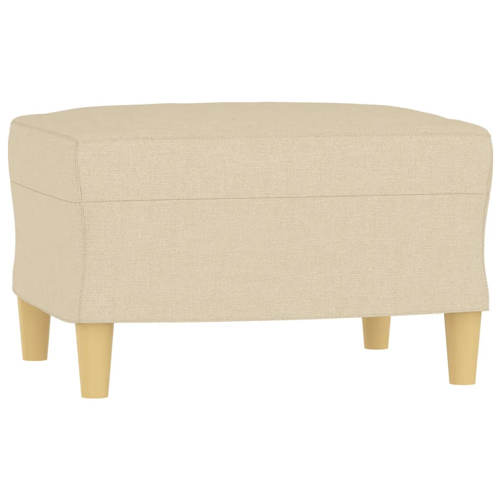 4-dijelni set sofa s jastucima krem od tkanine
