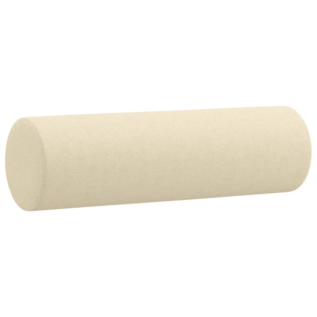 3-dijelni set sofa s jastucima krem od mikrovlakana