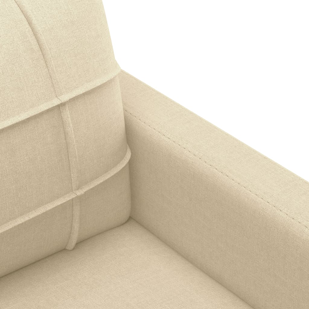 3-dijelni set sofa s jastucima krem od mikrovlakana