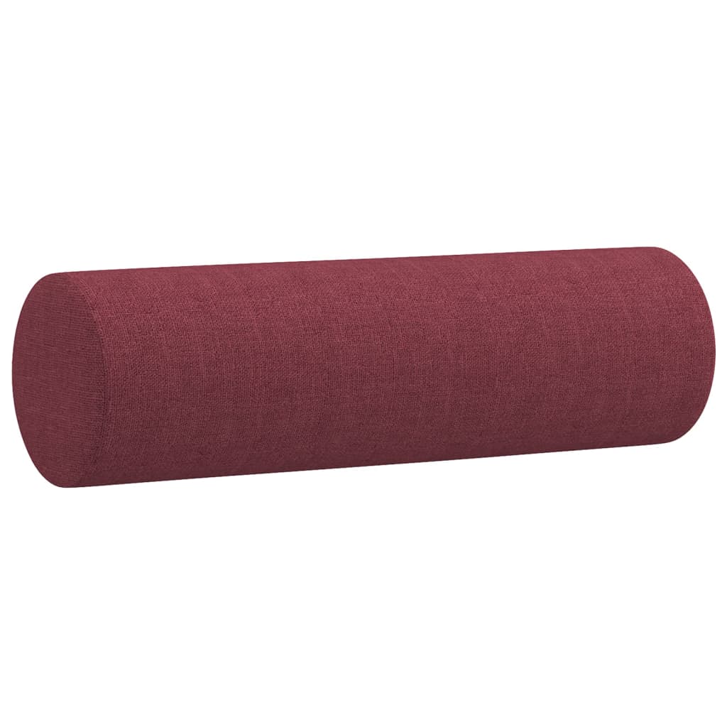 3-dijelni set sofa s jastucima crvena boja vina od tkanine