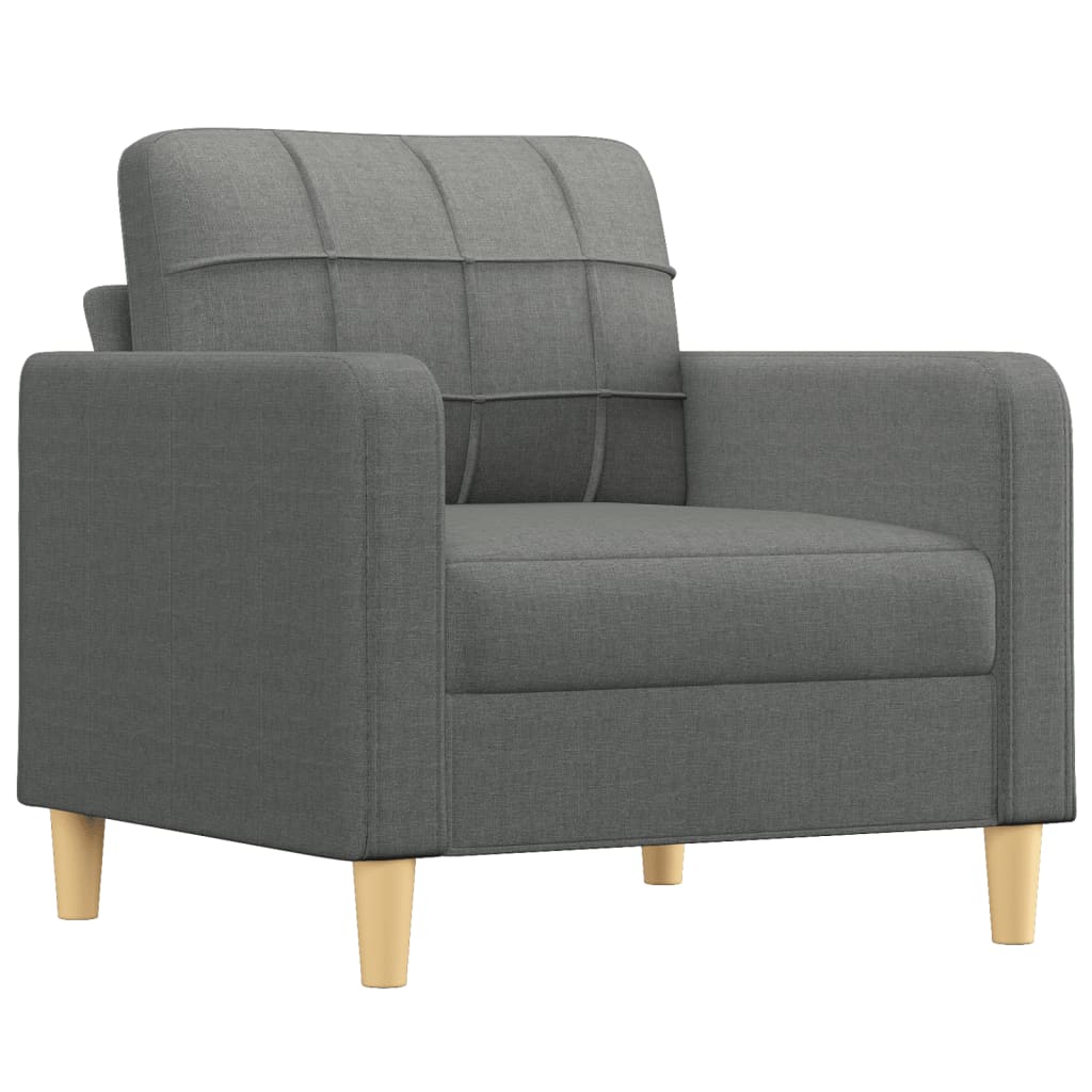 4-dijelni set sofa s jastucima tamnosivi od tkanine