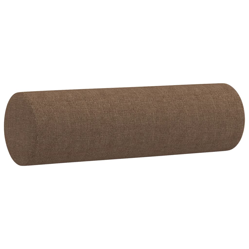 4-dijelni set sofa s jastucima smeđi od tkanine