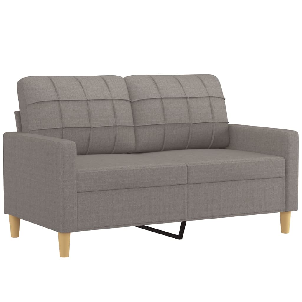 4-dijelni set sofa s jastucima smeđesivi od tkanine