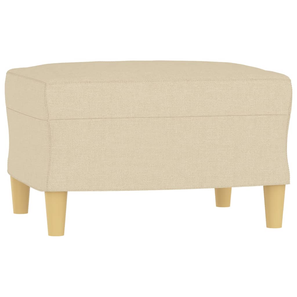 3-dijelni set sofa s jastucima krem od tkanine