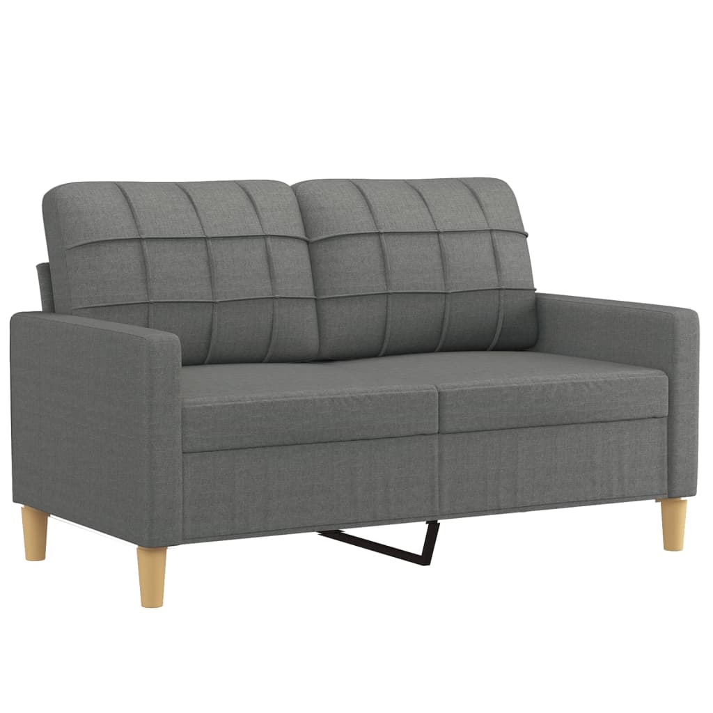 2-dijelni set sofa s jastucima tamnosivi od tkanine
