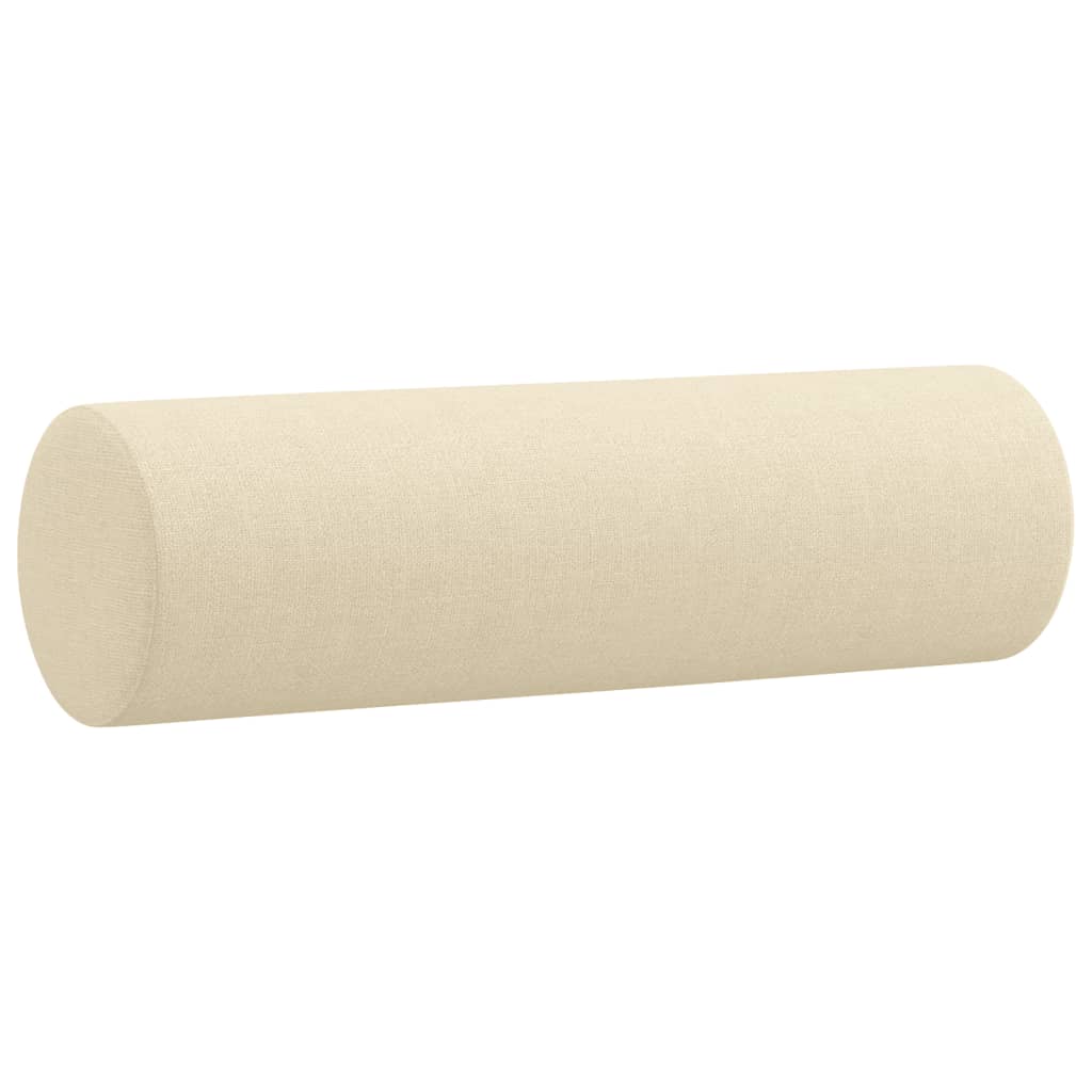 3-dijelni set sofa s jastucima krem od mikrovlakana