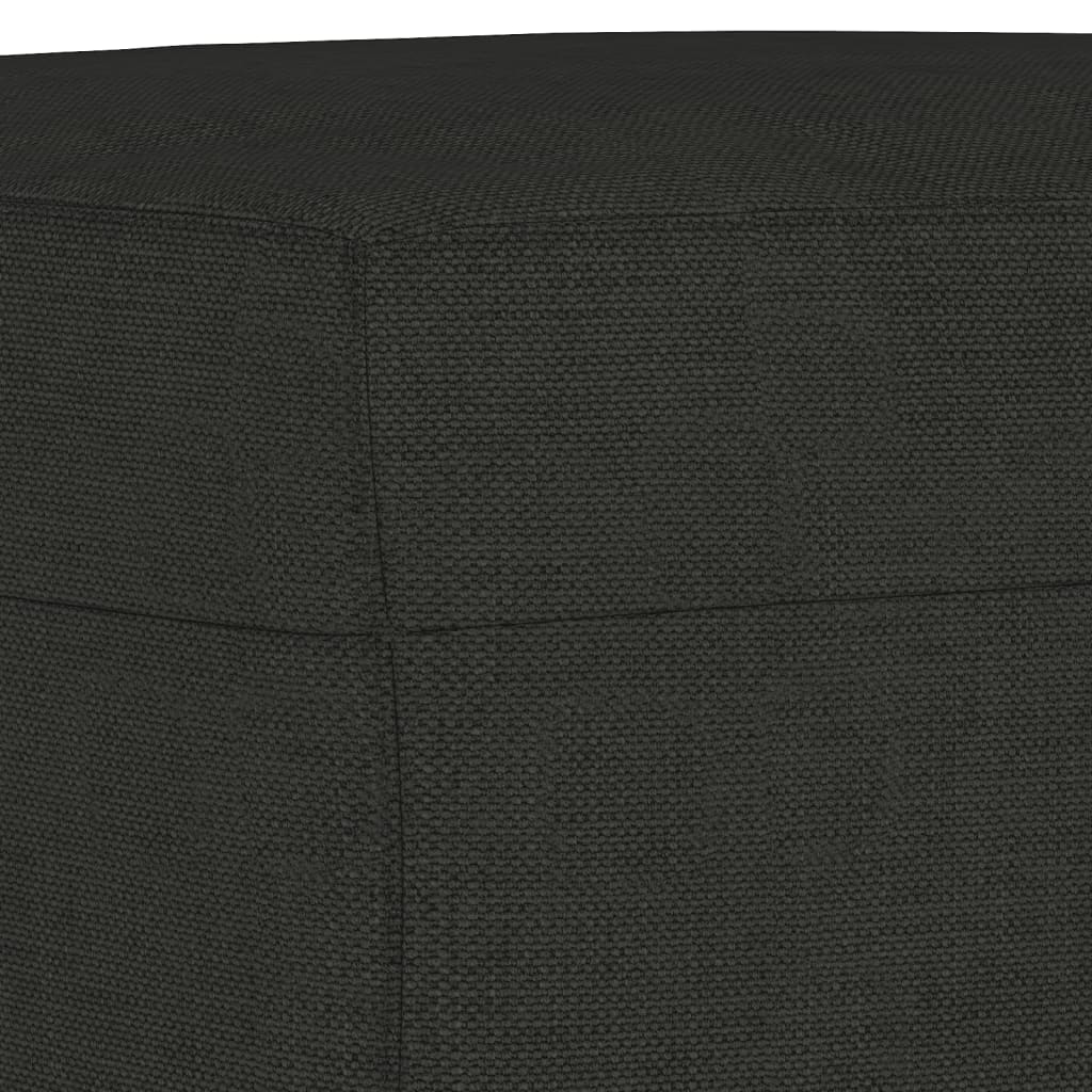 3-dijelni set sofa s jastucima crni od mikrovlakana