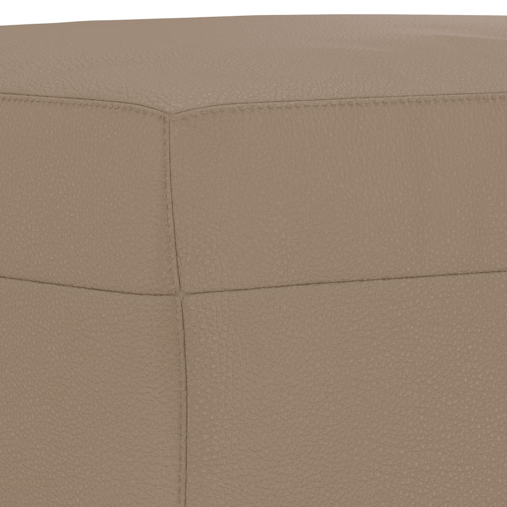 4-dijelni set sofa s jastucima boja cappuccina od umjetne kože