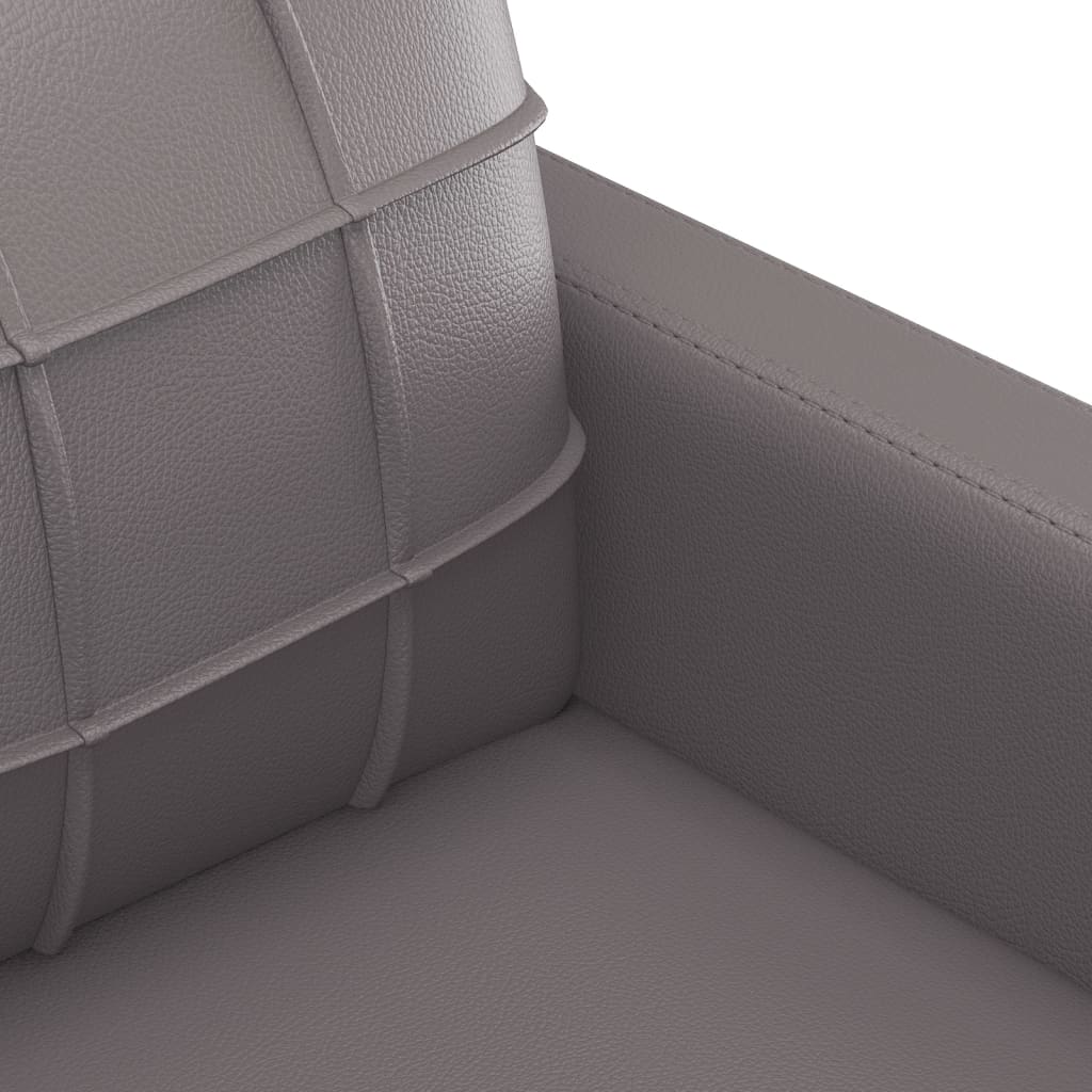 3-dijelni set sofa s jastucima sivi od umjetne kože