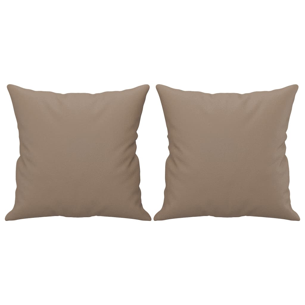 4-dijelni set sofa s jastucima boja cappuccina od umjetne kože