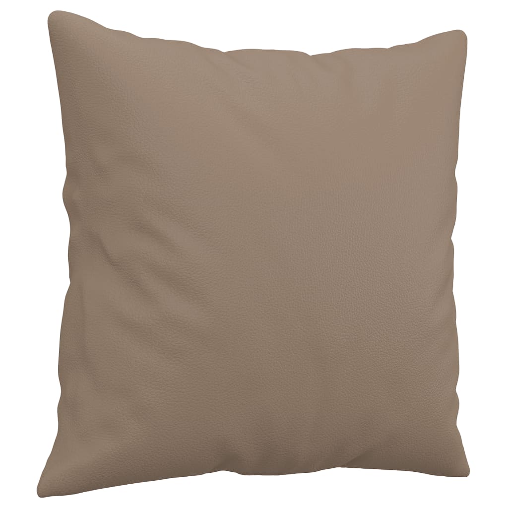 4-dijelni set sofa s jastucima boja cappuccina od umjetne kože