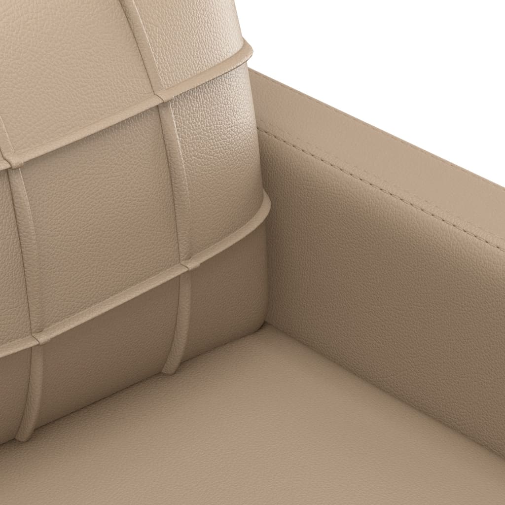 2-dijelni set sofa s jastucima boja cappuccina od umjetne kože