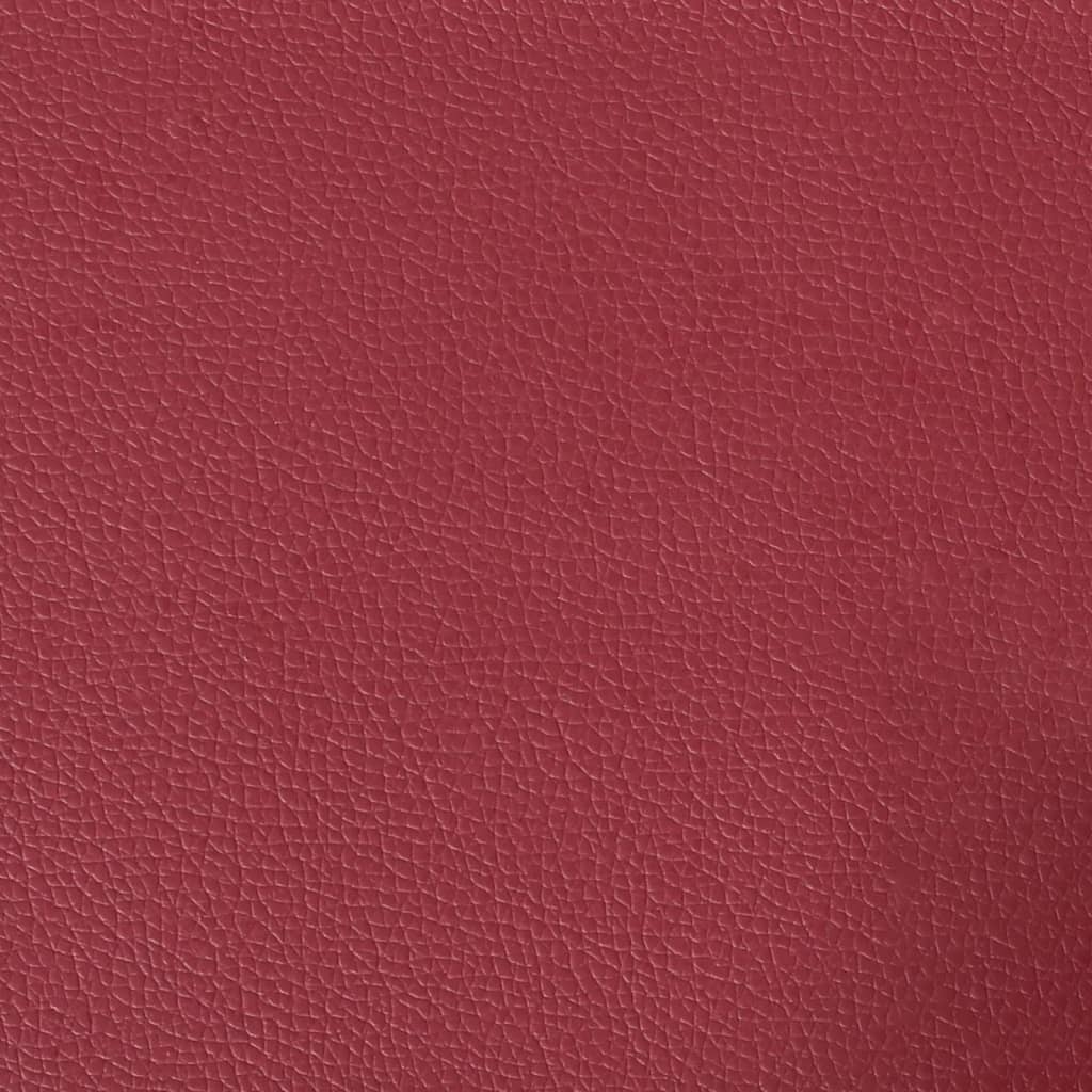 3-dijelni set sofa s jastucima boja vina od umjetne kože
