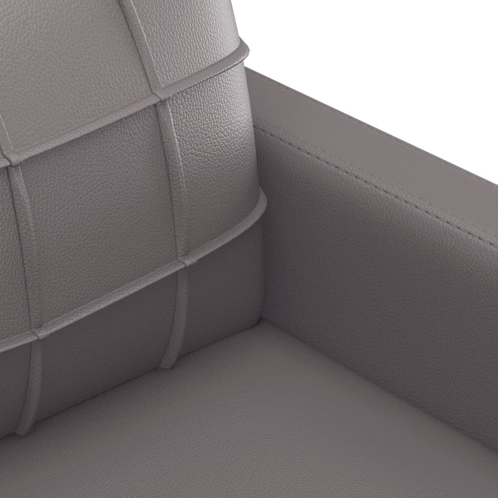 2-dijelni set sofa s jastucima sivi od umjetne kože