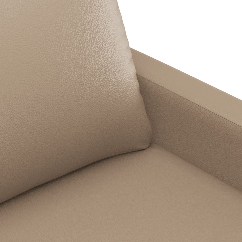 4-dijelni set sofa s jastucima boja cappuccina od umjetne kože