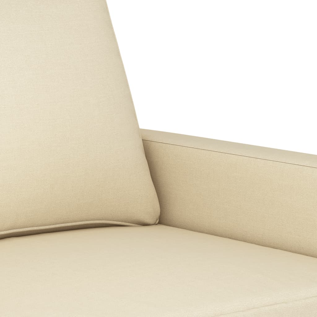 3-dijelni set sofa s jastucima krem od tkanine
