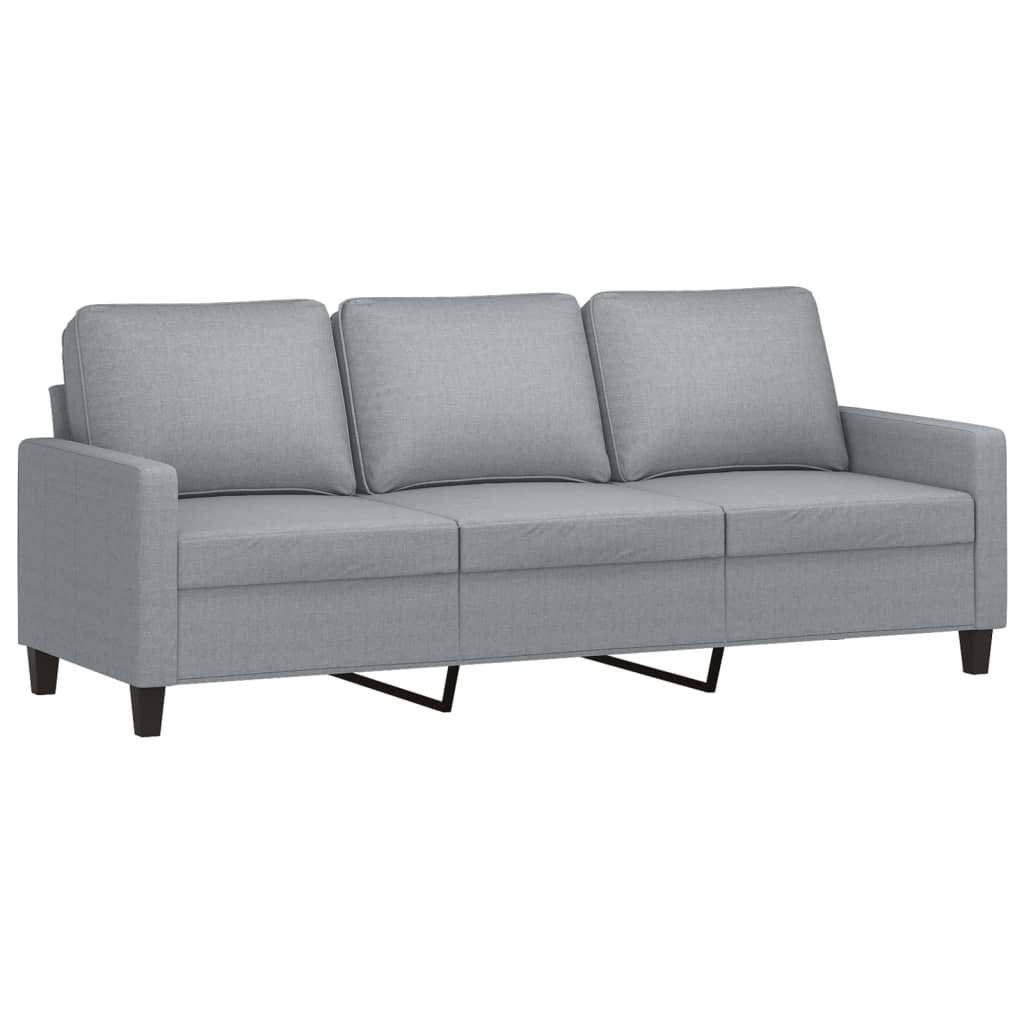 4-dijelni set sofa s jastucima svjetlosivi od tkanine