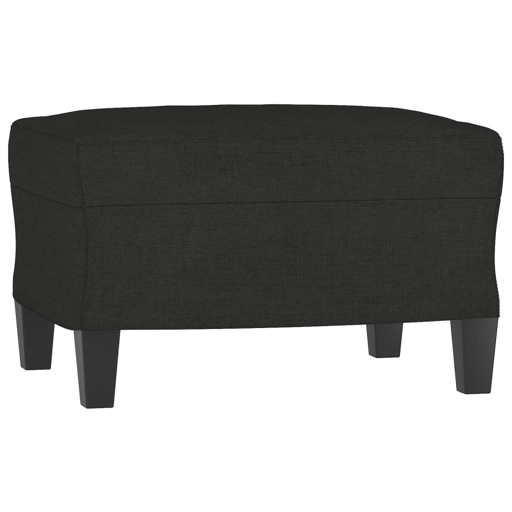 4-dijelni set sofa s jastucima crni od tkanine