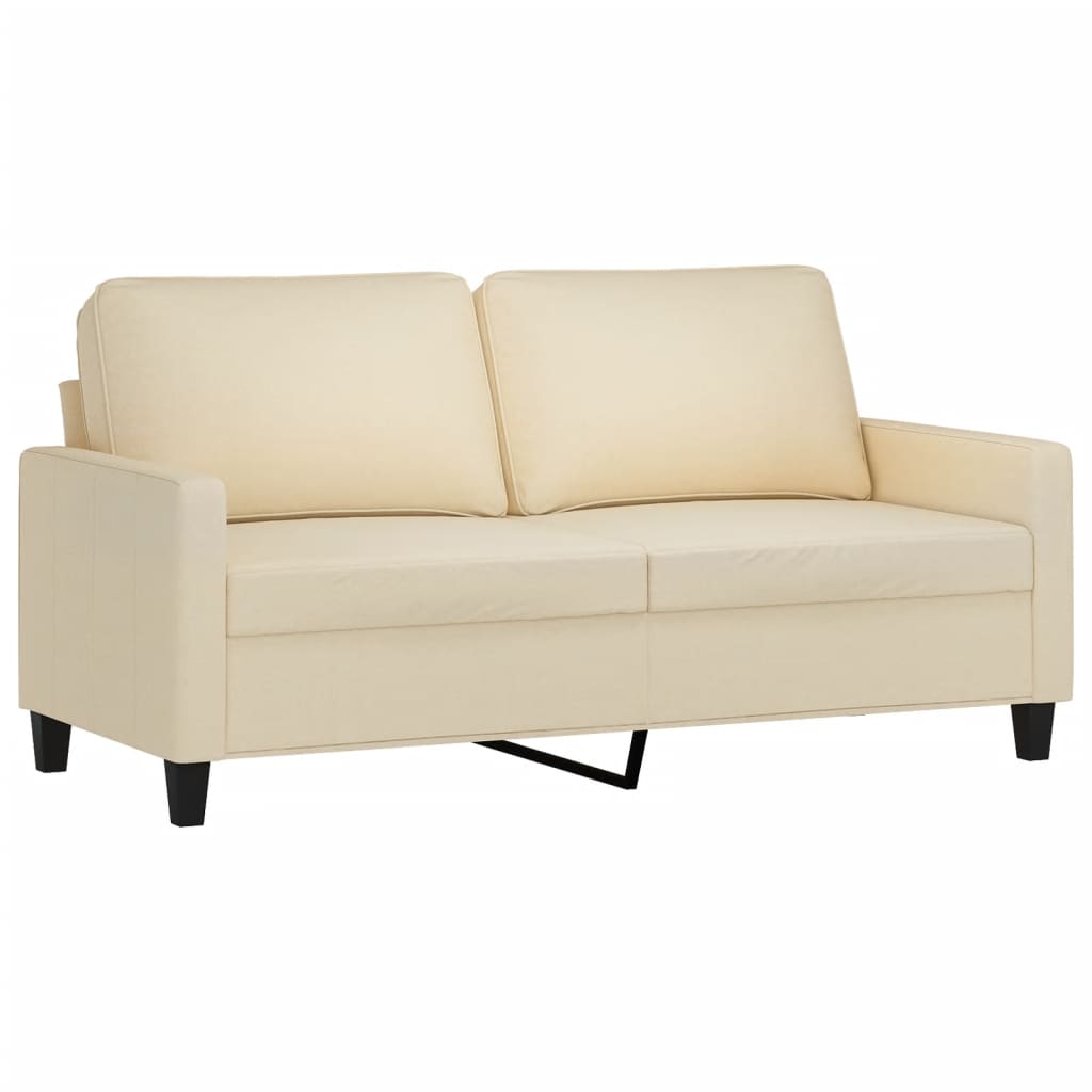 3-dijelni set sofa s jastucima krem od tkanine
