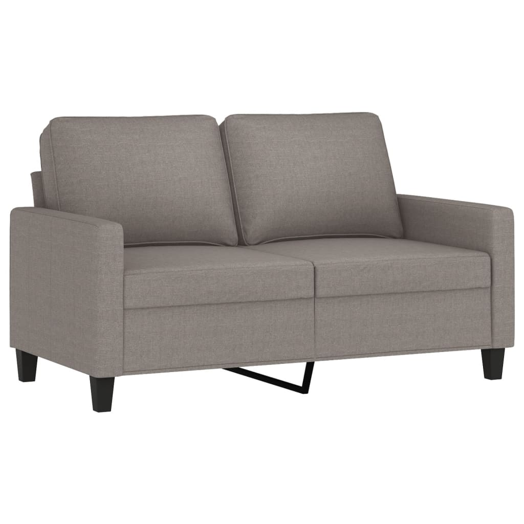 2-dijelni set sofa s jastucima smeđesivi od tkanine