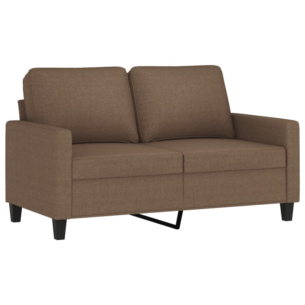 3-dijelni set sofa s jastucima smeđi od tkanine