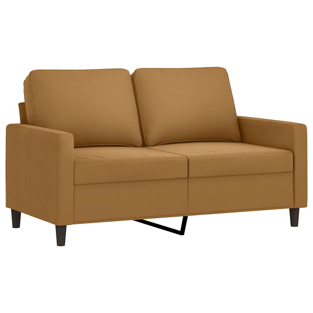 4-dijelni set sofa s jastucima smeđi baršunasti