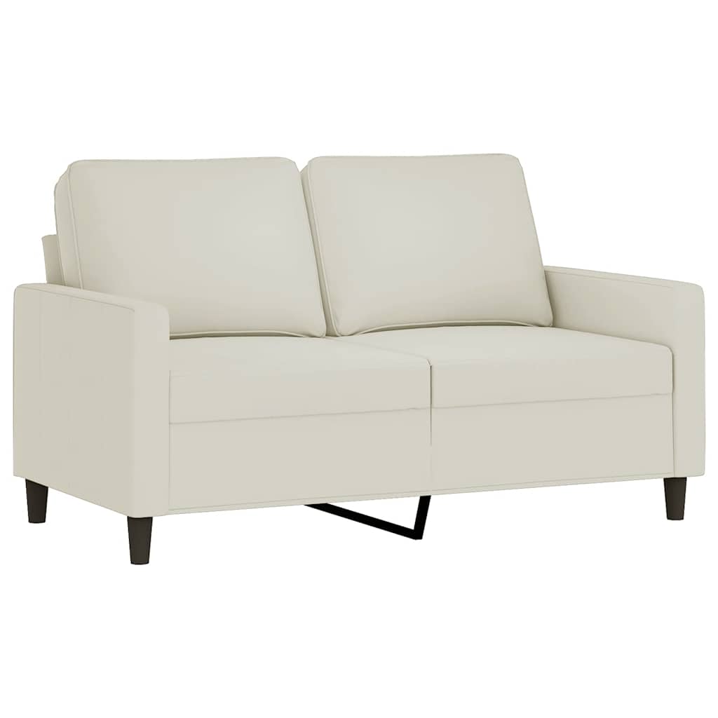3-dijelni set sofa s jastucima krem baršunasti