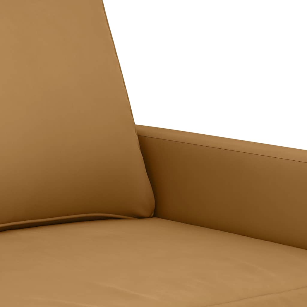 2-dijelni set sofa s jastucima smeđi baršunasti