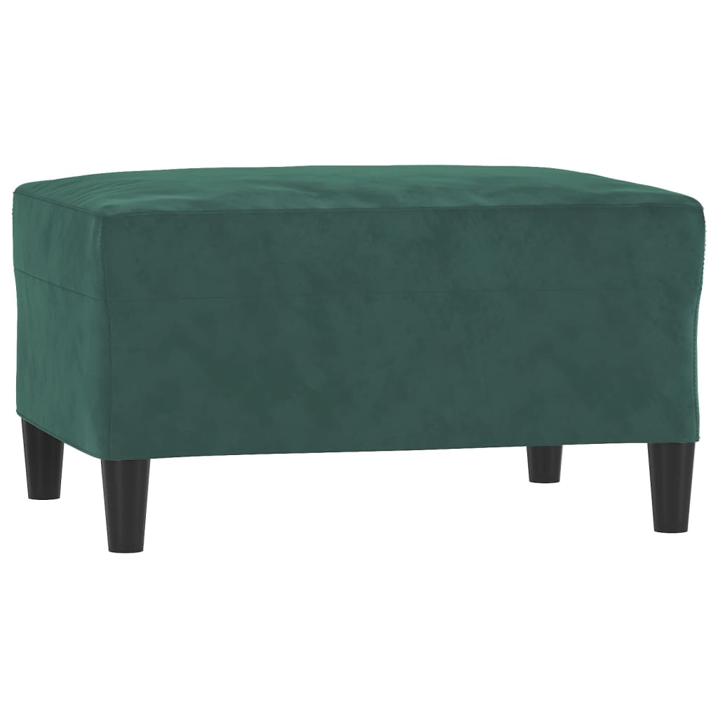 3-dijelni set sofa s jastucima tamnozeleni baršunasti