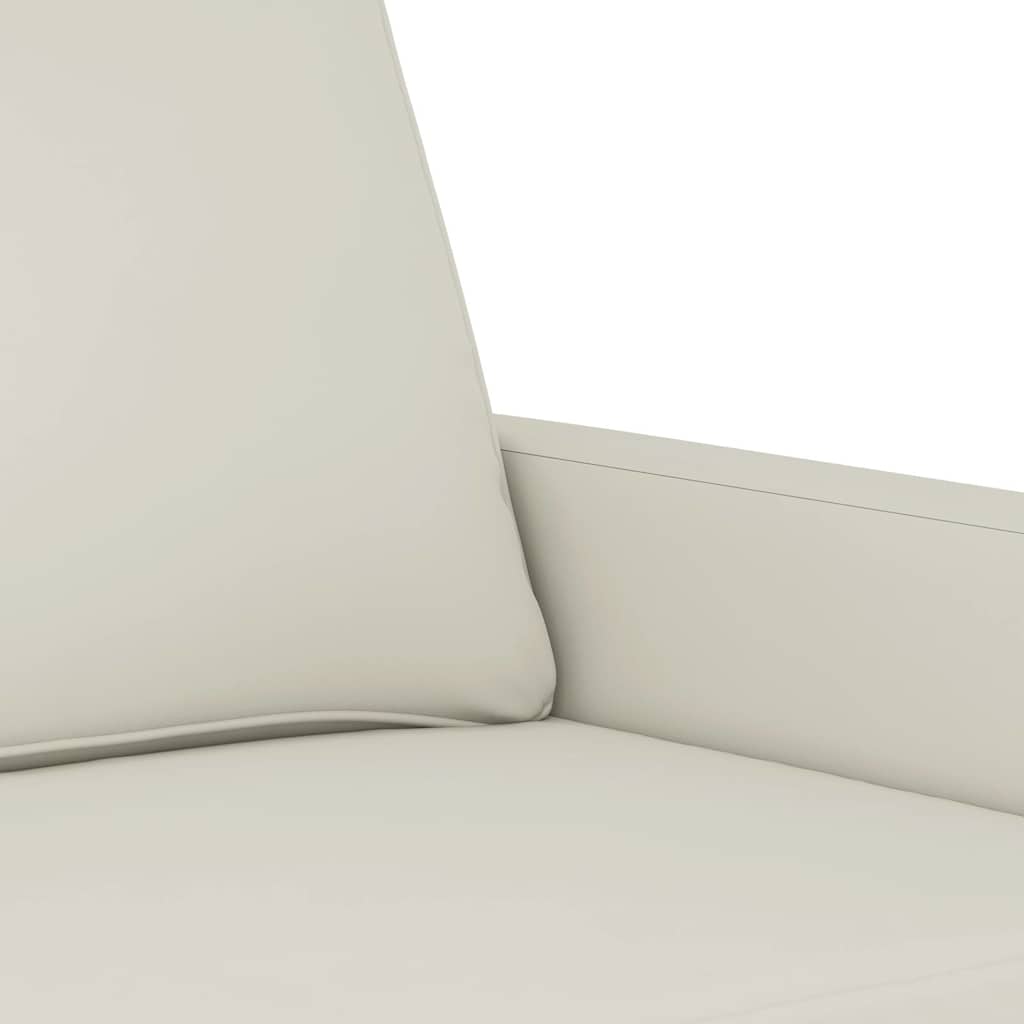 3-dijelni set sofa s jastucima krem baršunasti