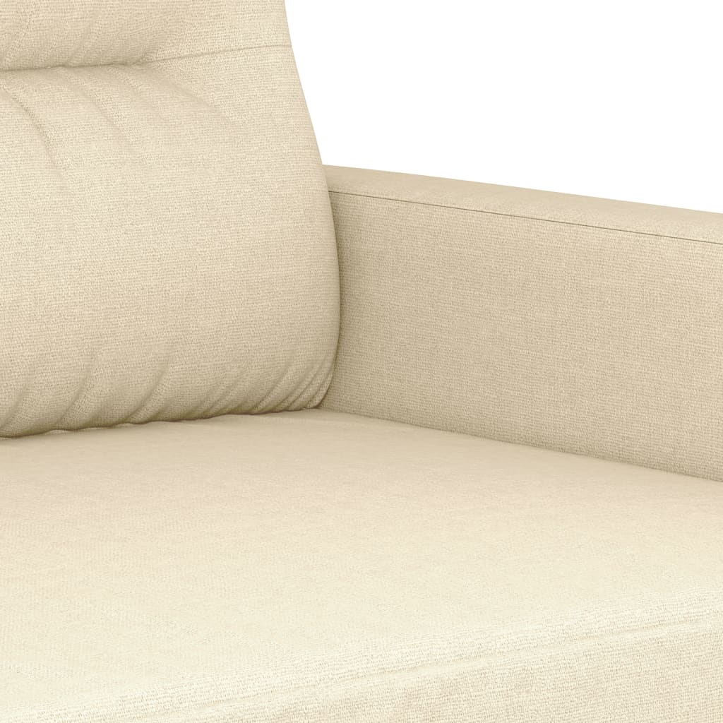 3-dijelni set sofa s jastucima krem od tkanine