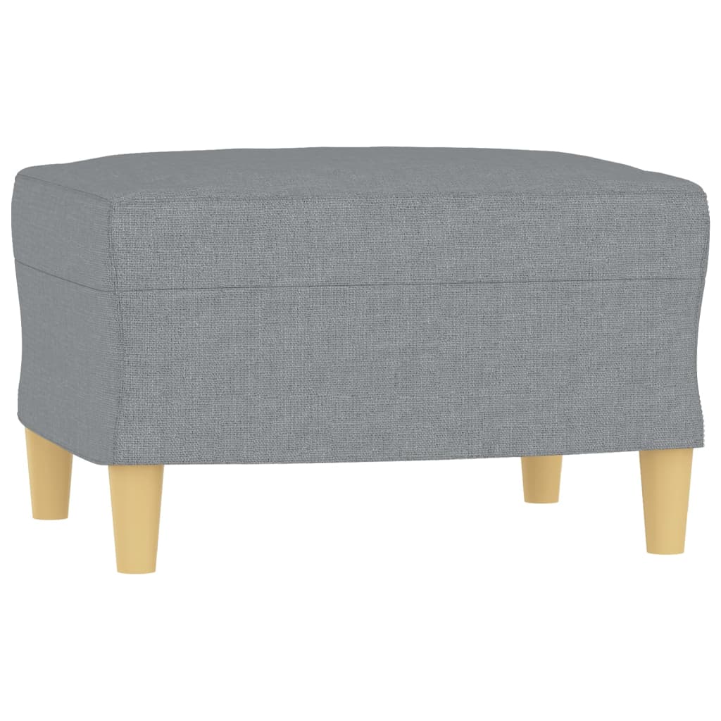 4-dijelni set sofa s jastucima svjetlosivi od tkanine