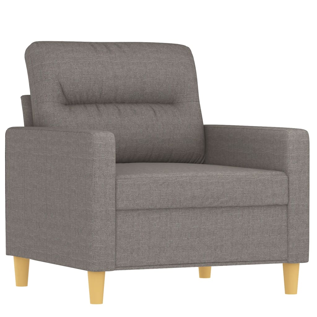 3-dijelni set sofa s jastucima smeđesivi od tkanine