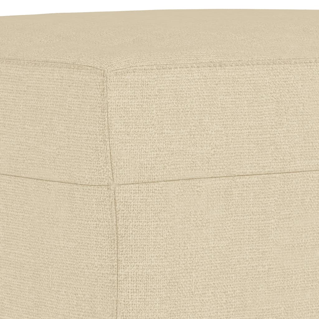4-dijelni set sofa s jastucima krem od tkanine