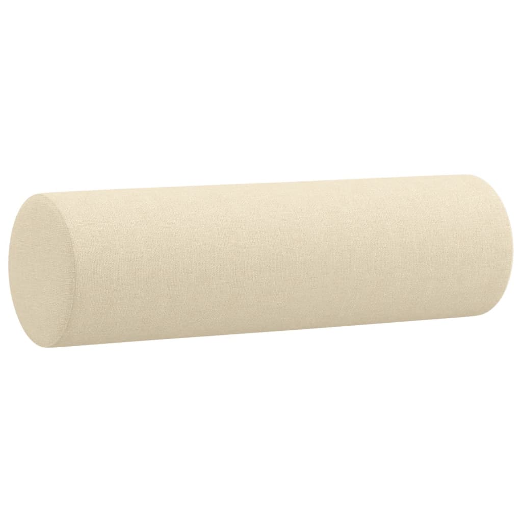 4-dijelni set sofa s jastucima krem od tkanine