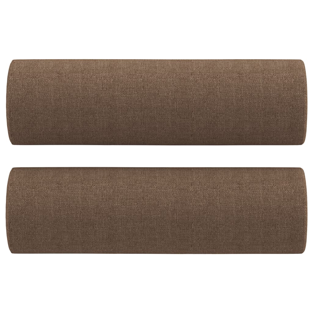 4-dijelni set sofa s jastucima smeđi od tkanine