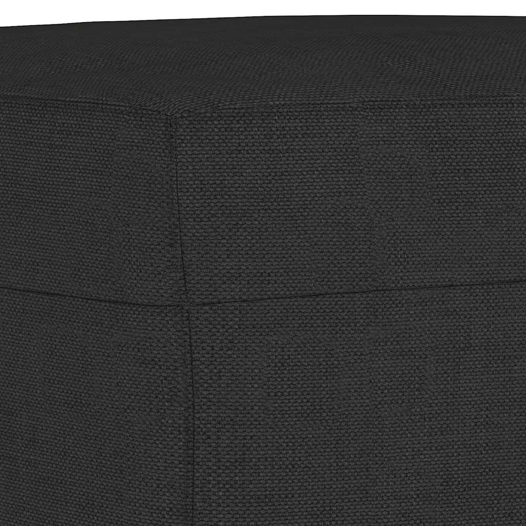 3-dijelni set sofa s jastucima crni od tkanine