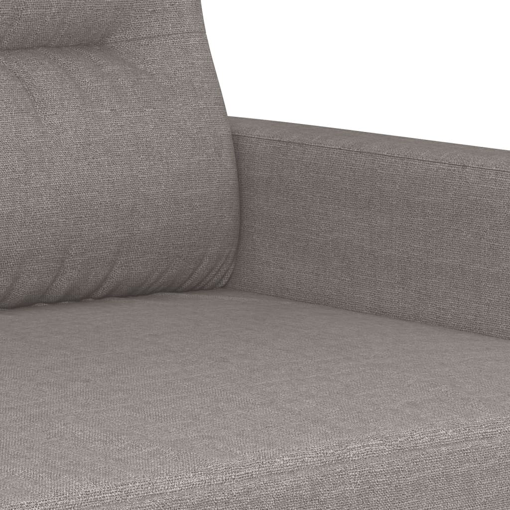 3-dijelni set sofa s jastucima smeđesivi od tkanine