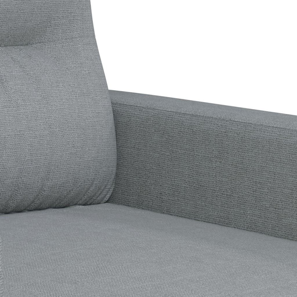 2-dijelni set sofa s jastucima svjetlosivi od tkanine
