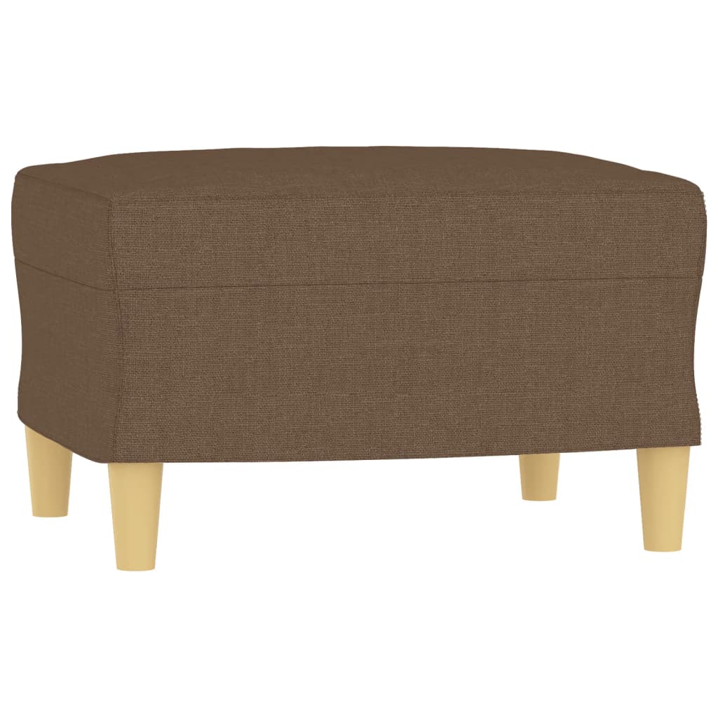 3-dijelni set sofa s jastucima smeđi od tkanine